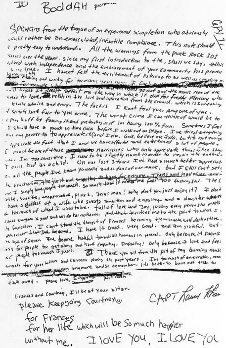 suicide note